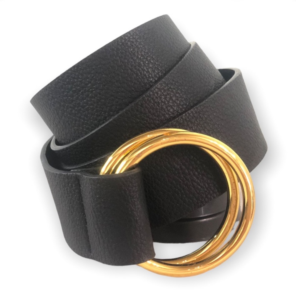 Vegan Leather Double Ring Cincher Belt
